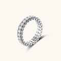 Infinite Sparkle Ring In 925 Sterling Silver With Moissanite