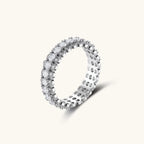 Infinite Sparkle Ring In 925 Sterling Silver With Moissanite