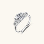 Celestial Promise Ring For Women In 925 Sterling Silver With Moissanite