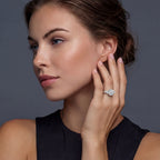 Celestial Promise Ring For Women In 925 Sterling Silver With Moissanite
