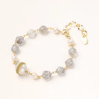 Baroque Pearl Crystal Bracelet For Women In 14K Gold Plated Eco-Brass