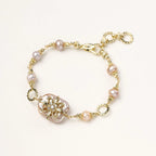 Baroque Pearl Bloom Bracelet For Women In 14K Gold Plated Eco-Brass