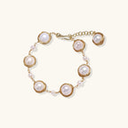 Pearl Garden Bracelet For Women In 14K Gold Plated Eco-Brass