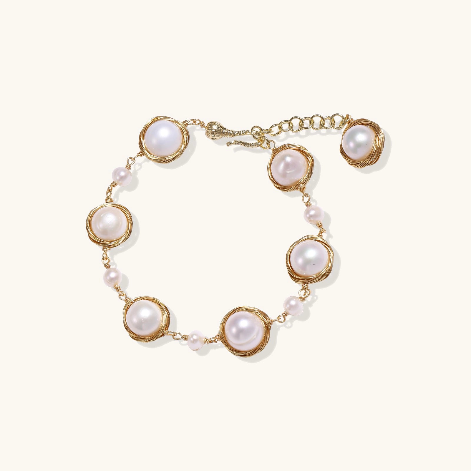 Pearl Garden Bracelet For Women In 14K Gold Plated Eco-Brass