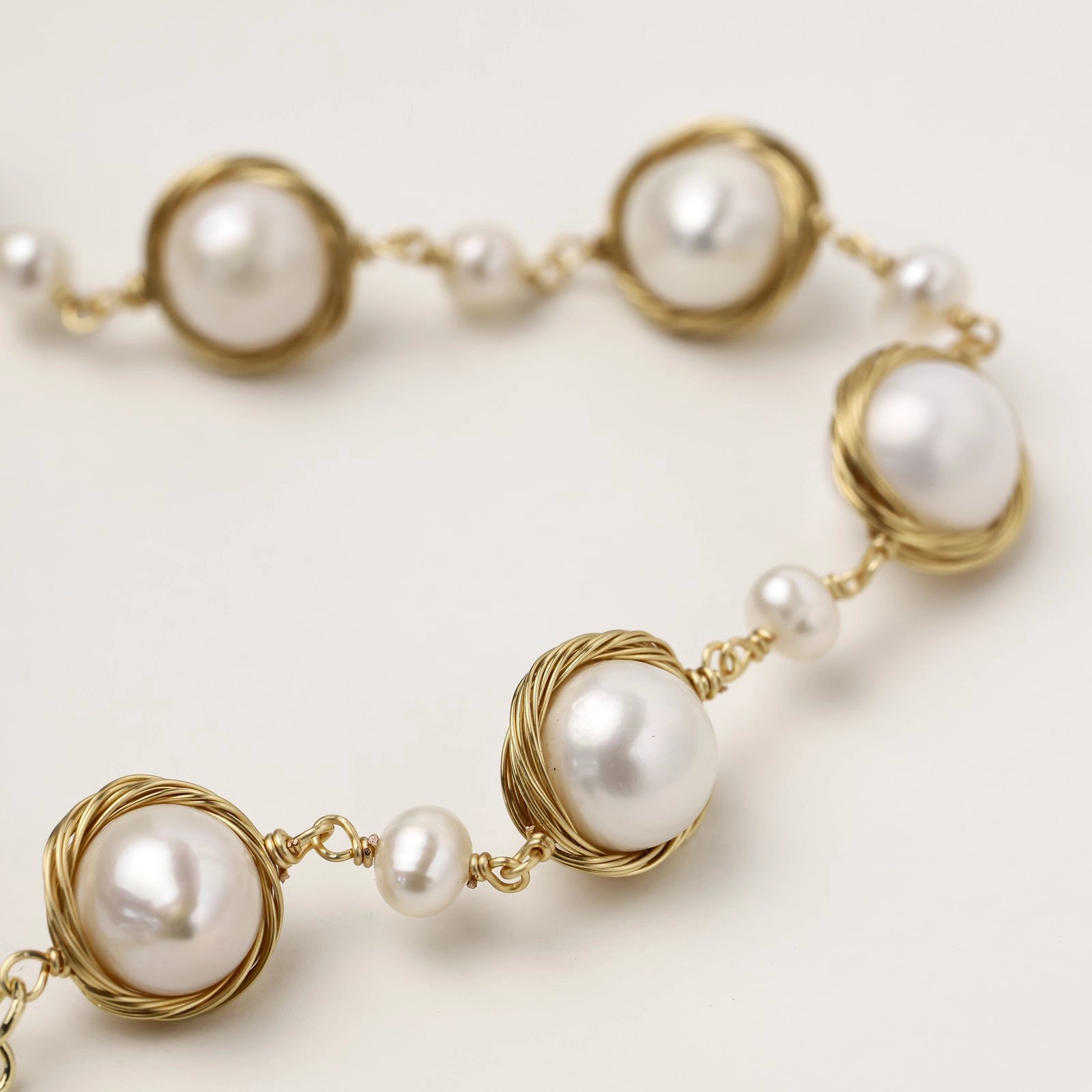 Pearl Garden Bracelet For Women In 14K Gold Plated Eco-Brass