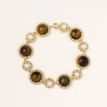 Tiger's Eye Pearl Wisdom Bracelet In 14K Gold Plated Eco-Brass