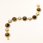 Tiger's Eye Pearl Wisdom Bracelet In 14K Gold Plated Eco-Brass