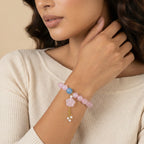 Rose Quartz Dreams Bracelet In 18K Gold Plated Sterling Silver With Freshwater Pearl