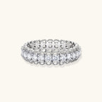 Infinite Sparkle Ring In 925 Sterling Silver With Moissanite