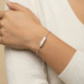 Baroque Pearl Chain Bracelet For Women In Rhodium Plated 925 Sterling Silver