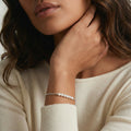 Pearl Whisper Bracelet For Women In Rhodium Plated 925 Sterling Silver