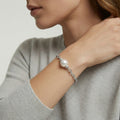 Pearl Chain Bracelet For Women In Rhodium Plated 925 Sterling Silver