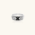 Pixel Dream Ring For Women In White Gold Plated Eco-Brass