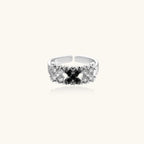 Pixel Dream Ring For Women In White Gold Plated Eco-Brass