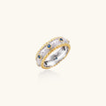 Azure Dreams Band Ring In 24K Gold Vermeil With Blue Zirconia