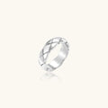 Quilted Steel Ring For Women In  304 Stainless Steel
