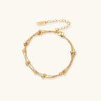 Golden Orbit Bracelet For Women In 18K Gold Plated Stainless Steel