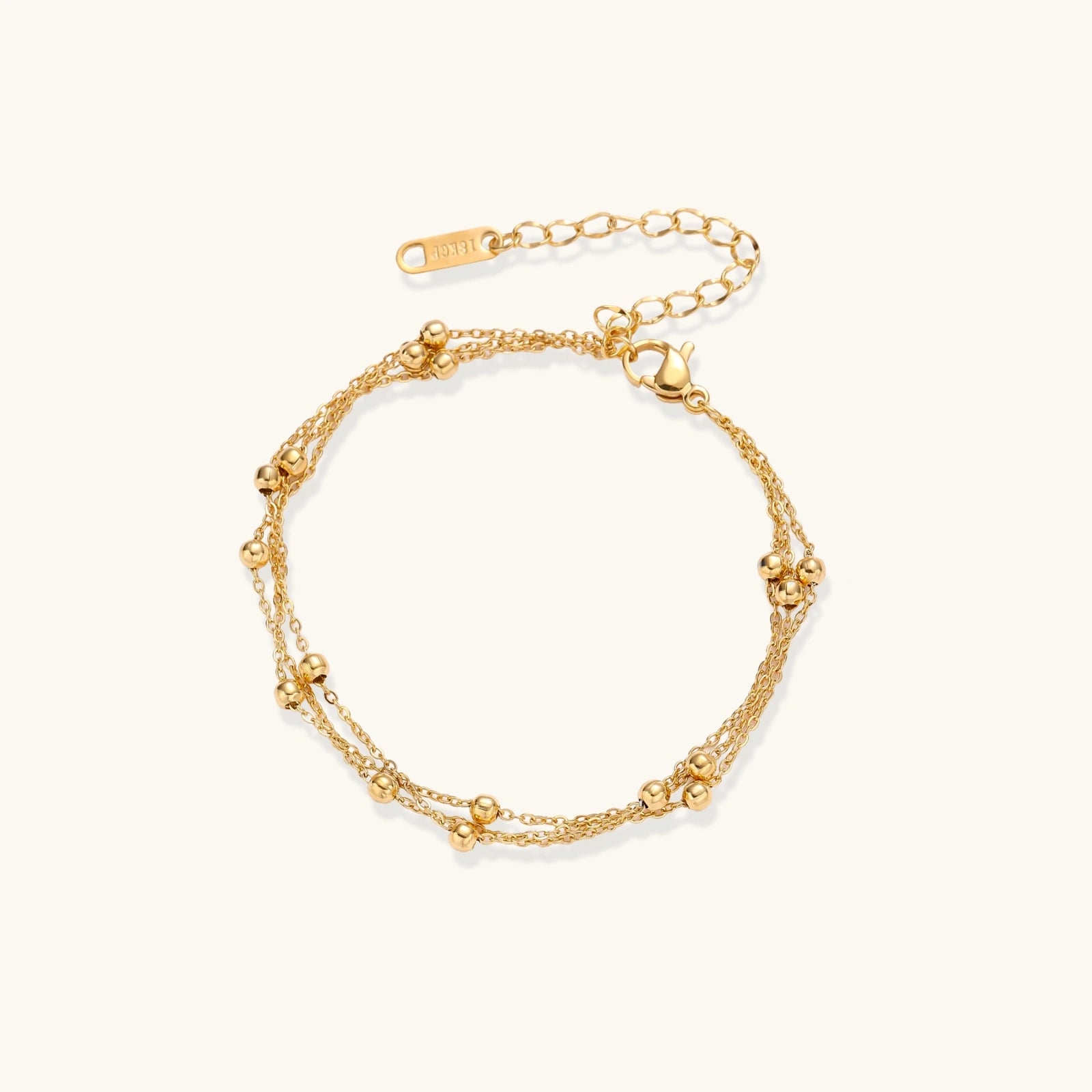 Golden Orbit Bracelet For Women In 18K Gold Plated Stainless Steel