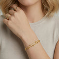 Golden Orbit Bracelet For Women In 18K Gold Plated Stainless Steel