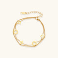 Lucky Star Charm Bracelet For Women In 18K Gold Plated Stainless Steel