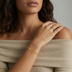 Lucky Star Charm Bracelet For Women In 18K Gold Plated Stainless Steel