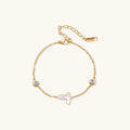 Sacred Cross Bracelet For Women In 18K Gold Plated Stainless Steel