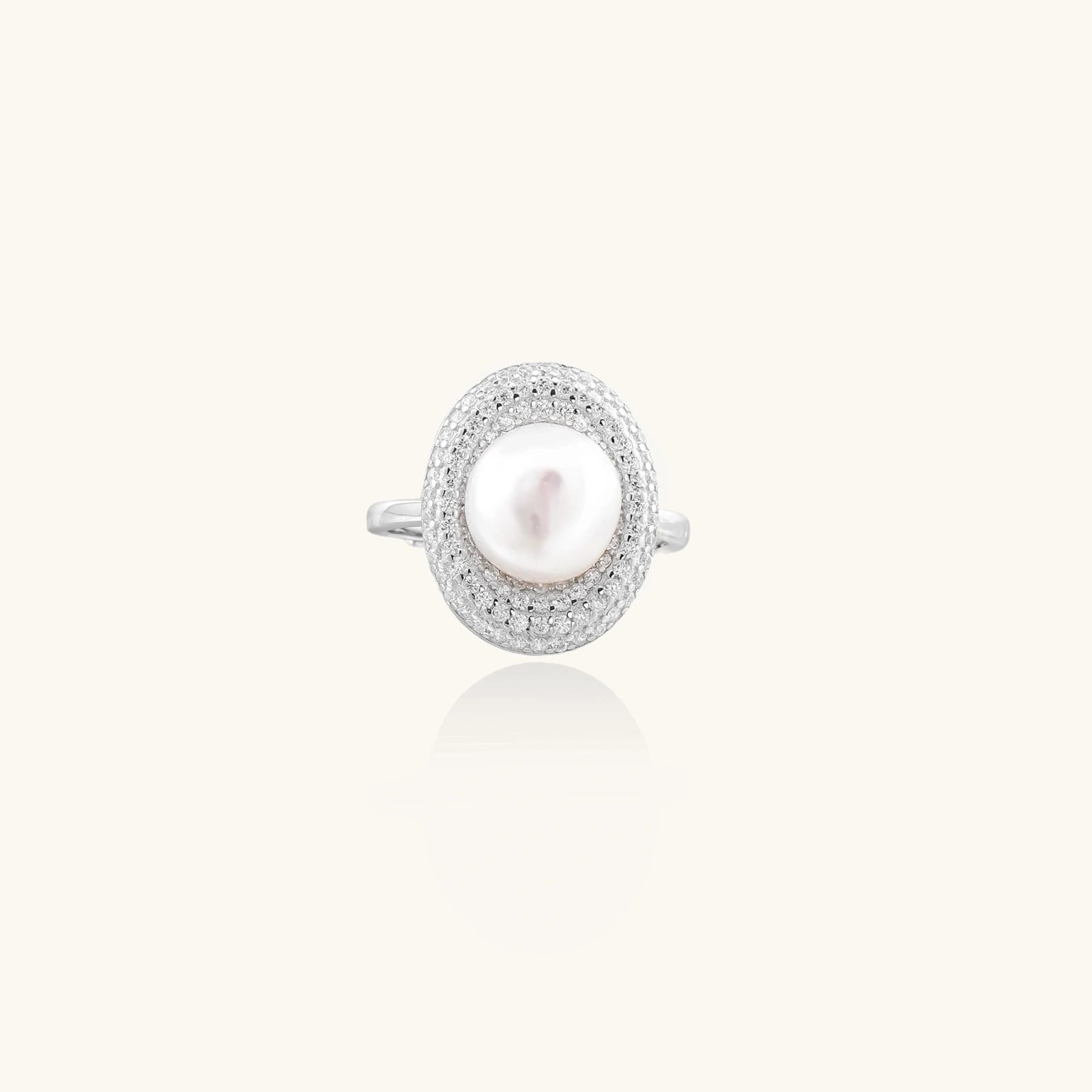 Pearl Constellation Ring In  925 Sterling Silver With Freshwater Pearl