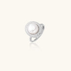 Pearl Constellation Ring In  925 Sterling Silver With Freshwater Pearl