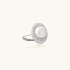 Pearl Constellation Ring In  925 Sterling Silver With Freshwater Pearl