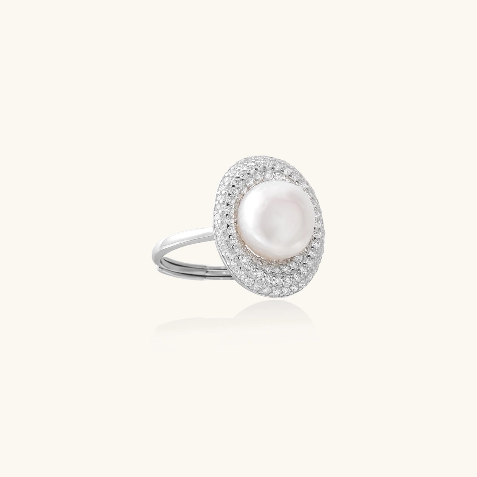 Pearl Constellation Ring In  925 Sterling Silver With Freshwater Pearl