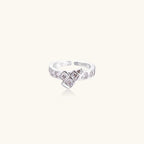 Pixel Dreams Ring In White Gold Plated Eco-Brass With Zirconia