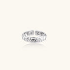 Geo Triangle Band In White Gold Plated Eco-Brass With Zirconia