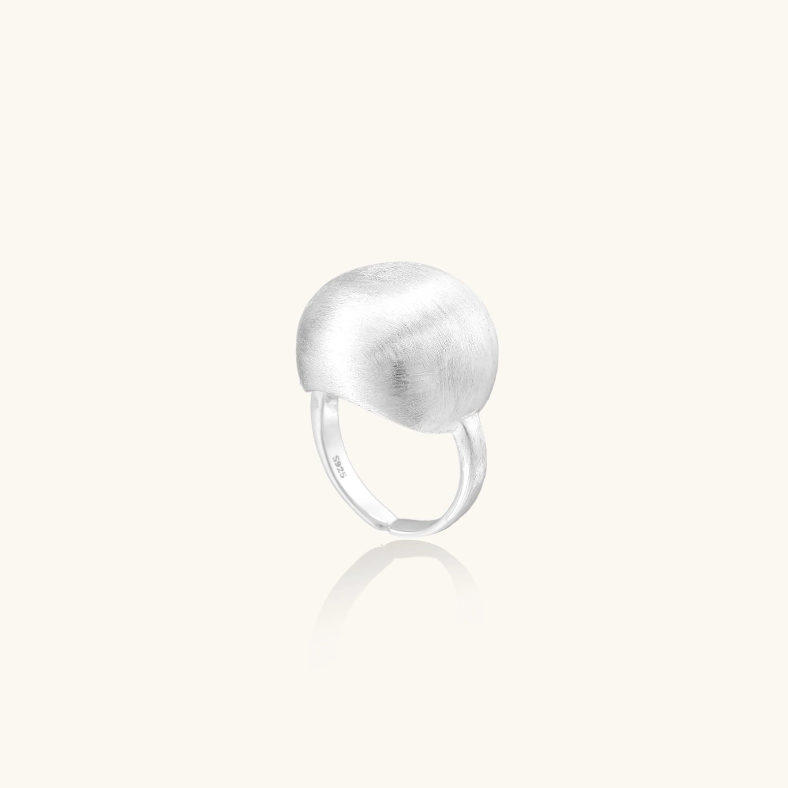 Flexible Fit Cloud Dome Ring For Women In 925 Sterling Silver