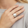 Flexible Fit Cloud Dome Ring For Women In 925 Sterling Silver