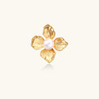 Blooming Pearl Statement Ring For Women In 18K Gold Plated Eco-Brass