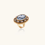 Victorian Rose Cameo Ring In 18K Gold Plated Eco-Brass