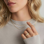Crystal Power Ring In 18K Gold Plated Eco-Brass With Cubic Zirconia