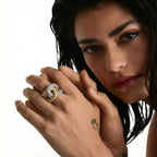 Chain Link Statement For Women Ring In 18K Gold Plated Eco-Brass