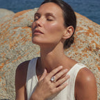 Starlit Pearl Dreams Ring In 14K Gold Plated Eco-Brass With Freshwater Pearl