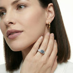 Prism Power Ring For Women In 925 Sterling Silver With Moissanite