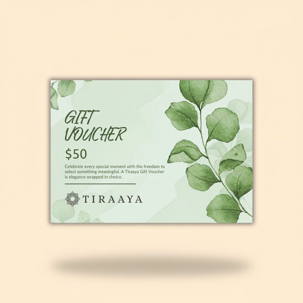 Tiraaya Gift Voucher - Available From $50 To $1000